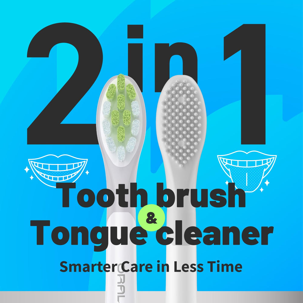 Oralica head showing compatibility with Philips Sonicare click-on handles