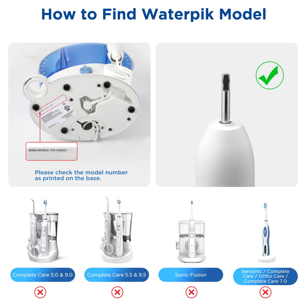 Oralphi 4-pack Waterpik Sensonic STW-03W020/027 replacement heads – view 1