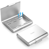 Oralphi aluminum retainer case for Invisalign aligners - front view