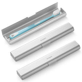 Oralphi aluminum toothbrush travel case, 2-pack, closed view