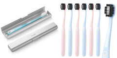 Toothbrush with charcoal bristles