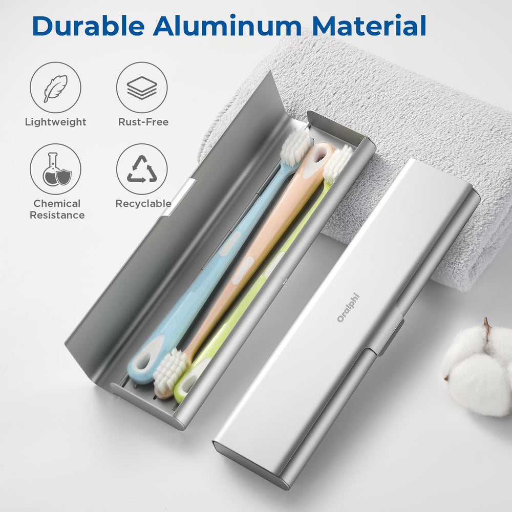 Oralphi aluminum travel case opened