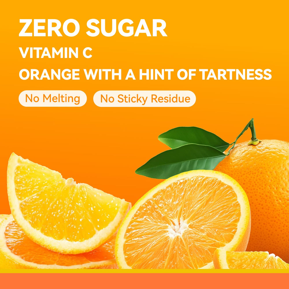 Orange-flavored Vitamin C gummies packaging