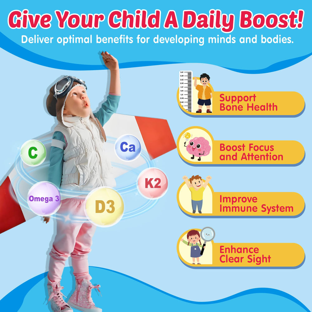 Orange-flavored Kids Omega-3 gummies