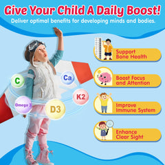 Orange-flavored Kids Omega-3 gummies