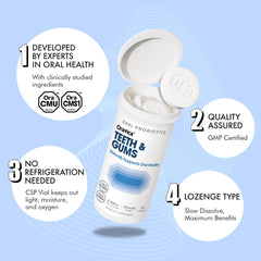 Graphic depicting improved oral health and immunity