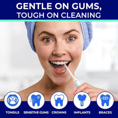 Two interchangeable nozzles for thorough cleaning and tonsil stone removal