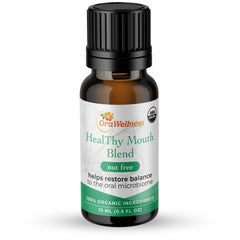 OraWellness Nut Free Healthy Mouth Blend bottle and packaging
