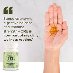 Oregano oil softgels capsule texture close-up