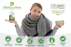 Infographic showing oregano and mastic gum ingredients