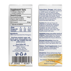 Oregano oil with 164 mg carvacrol per serving