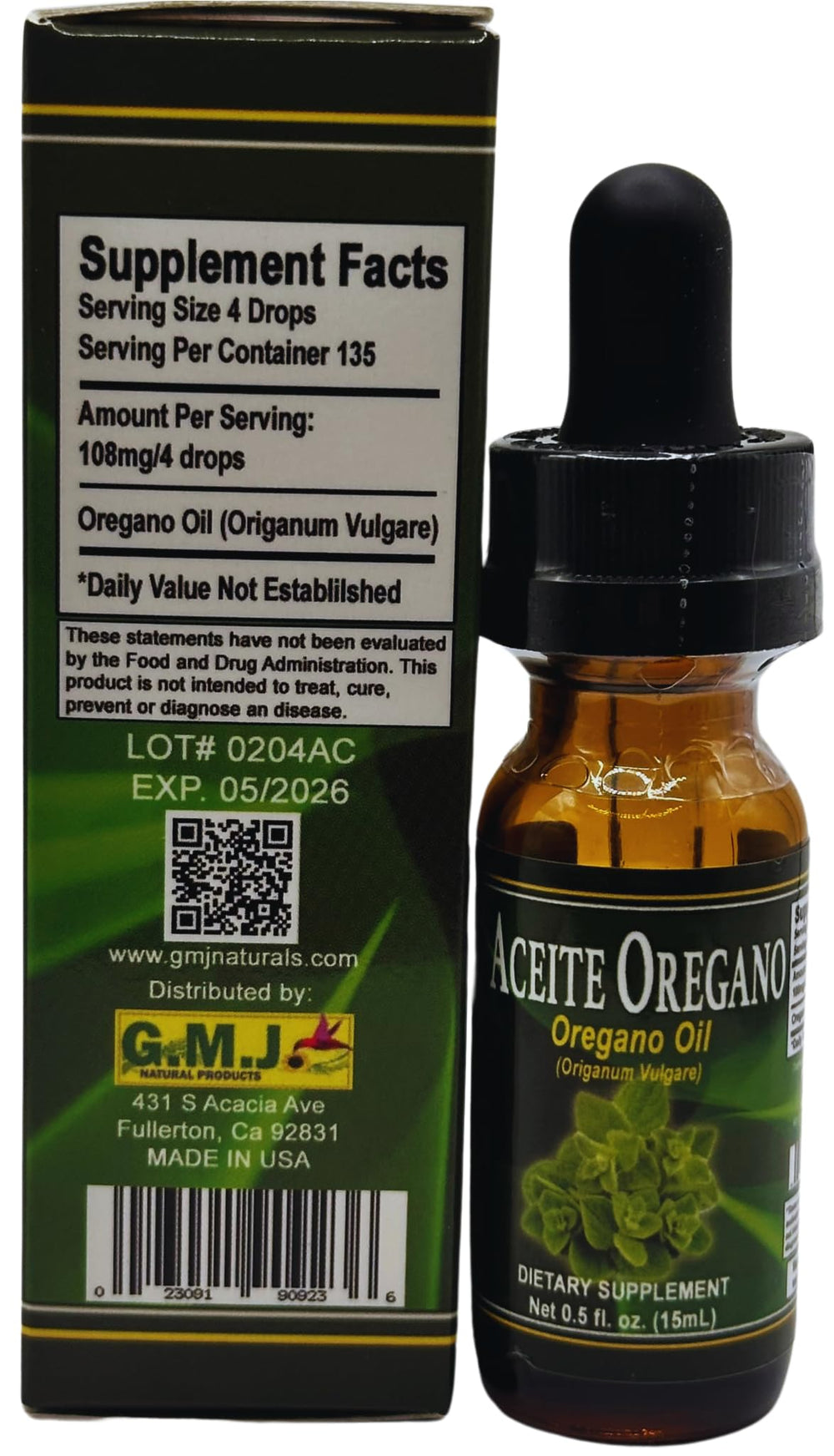 Digestive health support with oregano oil
