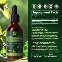 Lifestyle image of oregano oil drops on a kitchen counter