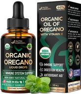 Front view of the oregano oil drops bottle