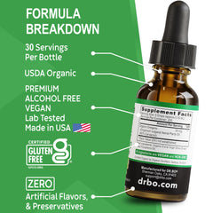 Oregano oil tincture drops bottle for easy dosing