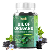 Bottle of Oregano Oil Gummies 300mg with 60-count label