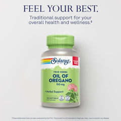 Close-up of oregano oil softgels (150 mg)