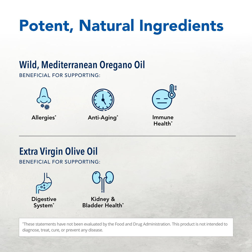Ingredients: extra virgin olive oil and wild organic oregano oil