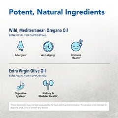 Ingredients: extra virgin olive oil and wild organic oregano oil