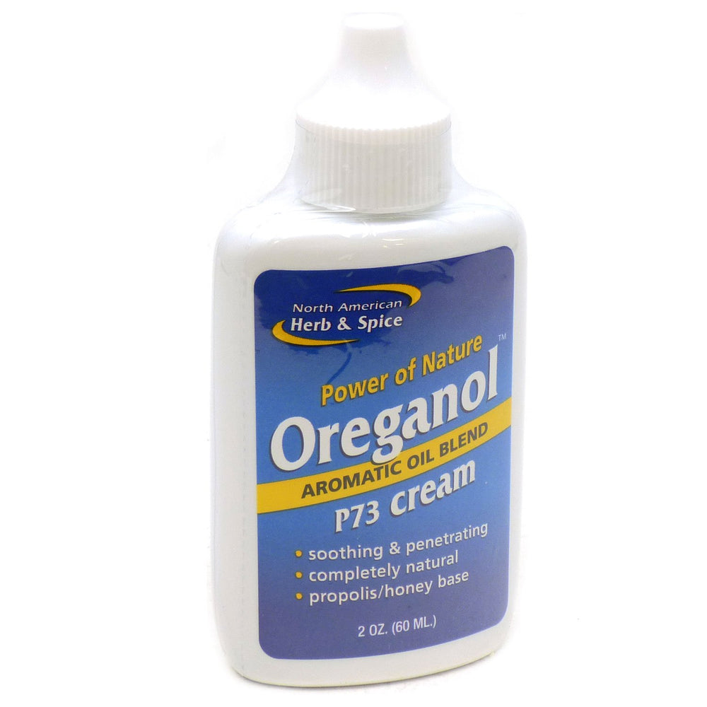 Packaging box for North American Herb & Spice Oreganol P73 Cream 2 oz