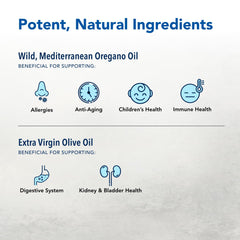 Close-up of Oreganol P73 product label