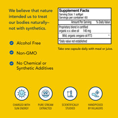 60 softgels per bottle on white background