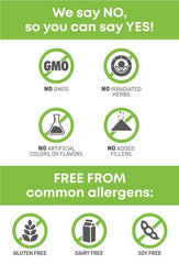 Serving size graphic highlighting 3 capsules per serving