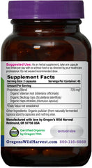 Close-up of product label showing organic and non-GMO certification