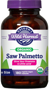 Oregon's Wild Harvest Organic Saw Palmetto Capsules, 180-count bottle
