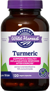 Oregon's Wild Harvest Turmeric 120 Vegan Capsules bottle