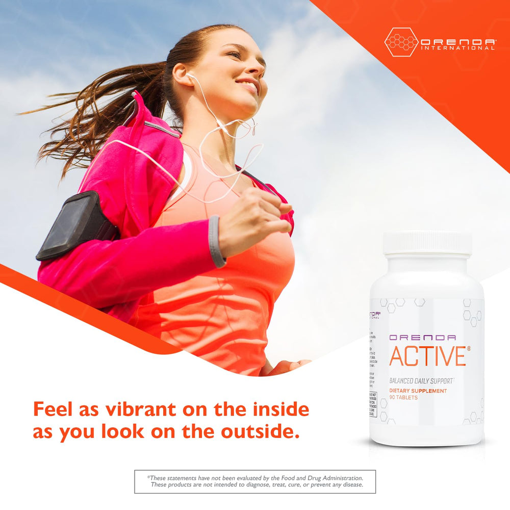 Lifestyle scene showing daily wellness with Orenda Active.