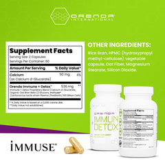 Beta 1,3 Glucans from oat bran in Orenda Immune + Detox