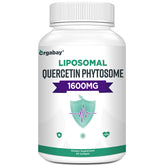Orgabay liposomal quercetin phytosome 1600 mg softgel bottle front