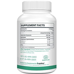 Quercetin phytosome with bromelain 1600 mg packaging close-up