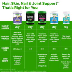 Lifestyle image showing collagen powder for hair, skin and nails
