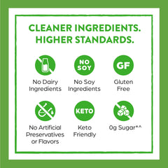 Ingredients list for Orgain Vanilla Bean Protein + Collagen