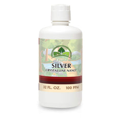 Organa Crystalline Nano Colloidal Silver 32 oz bottle - front view