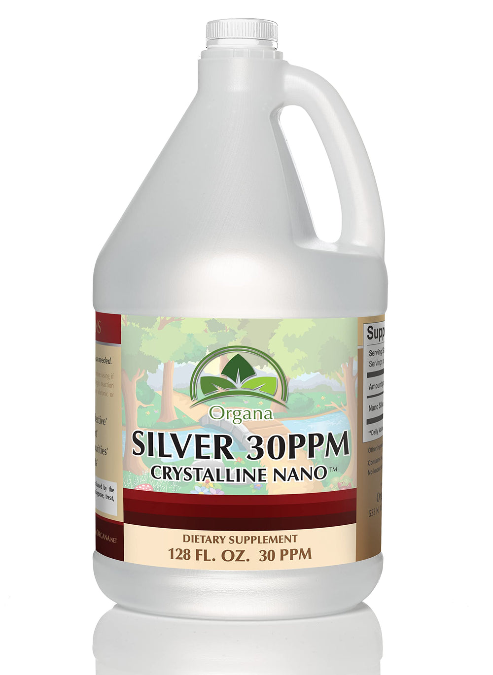 Organa Crystalline Nano Colloidal Silver bottle, 1 gallon (128 oz)