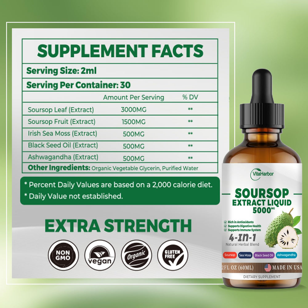 Organic and all-natural soursop formulation
