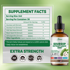 Organic and all-natural soursop formulation
