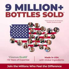 Packaging indicating Made in USA and third-party tested