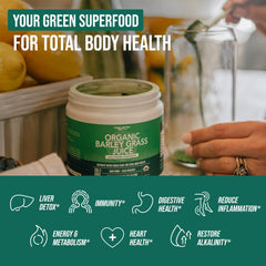 Organic barley grass juice powder packaging