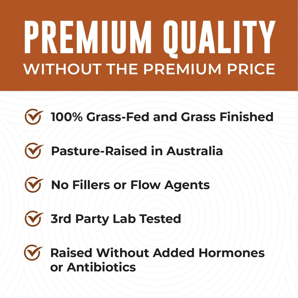 Back label detailing ingredients of Organic Beef Liver Capsules