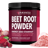 Front view of Organic Beet Root Powder with Cordyceps and Vitamin B12 30 servings