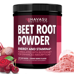Front view of Organic Beet Root Powder with Cordyceps and Vitamin B12 30 servings