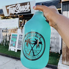 Blue spirulina powder added to smoothie bowl