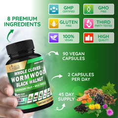 Elderberry extract, Milk Thistle, Dandelion Root and Turmeric ingredients