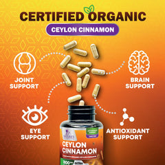 Bottled cinnamon supplement produced in the USA