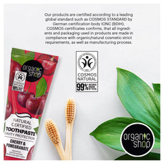 Vegan formula label on toothpaste packaging