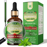 Organic chlorophyll liposomal drops 2 oz bottle